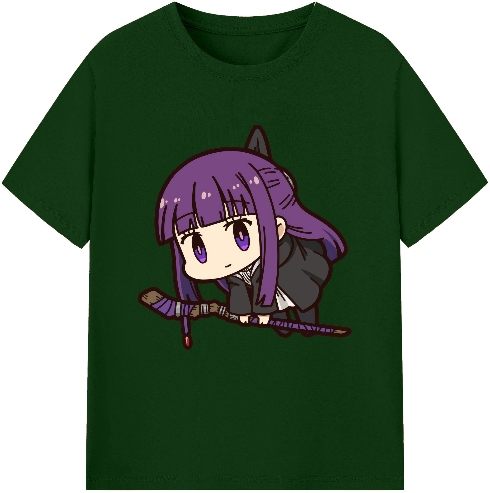 （画像用） 葬送のフリーレン Frieren 綿100％半袖Tシャツ（フロントプリント）